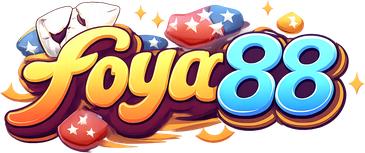 Logo foya88 berwarna ungu neon